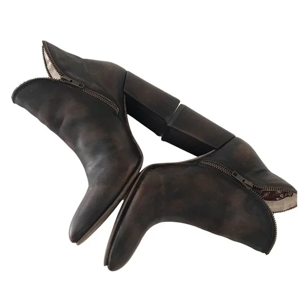 FREEBIRD By Steven Black Brown Jalessa Ankle Boot Size 9 - Picture 9 of 11